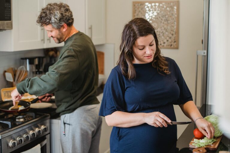 family cooking stovetop